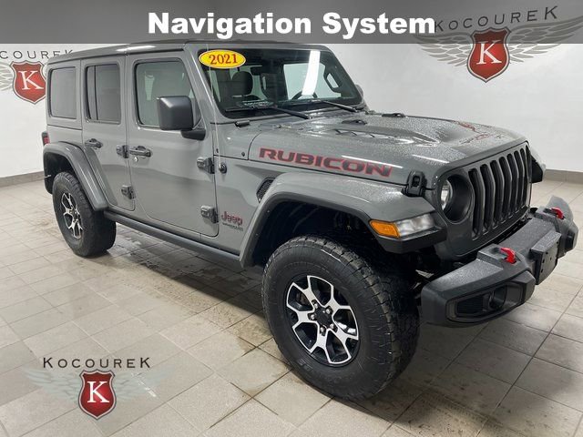 Used 2021 Jeep Wrangler Unlimited Rubicon w/ Uconnect 4C Nav & Sound Group image 1