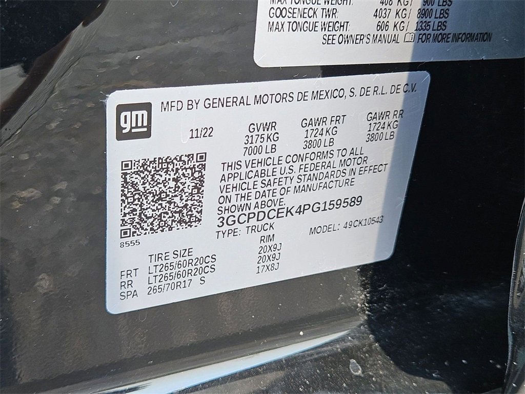 Used 2023 Chevrolet Silverado 1500 Custom Trail Boss w/ LPO, Dark Essentials Package image 33