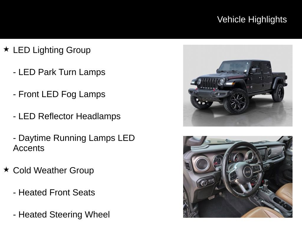 Used 2020 Jeep Gladiator Rubicon w/ Uconnect 4C Nav & Sound Group AWD/4WD image 11