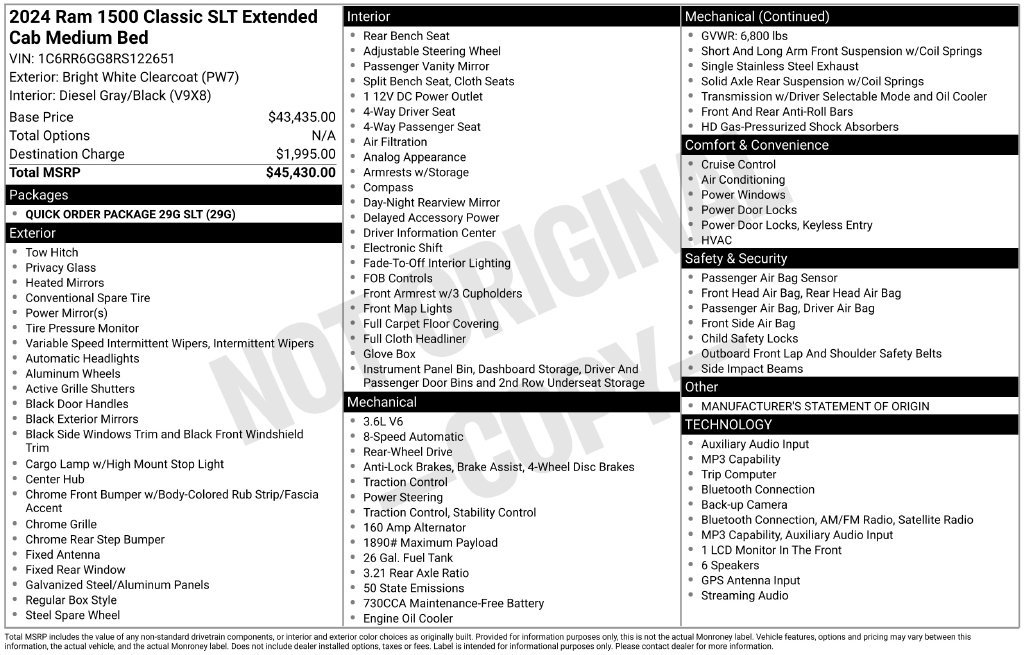 Used 2024 RAM 1500 Classic SLT RWD image 17