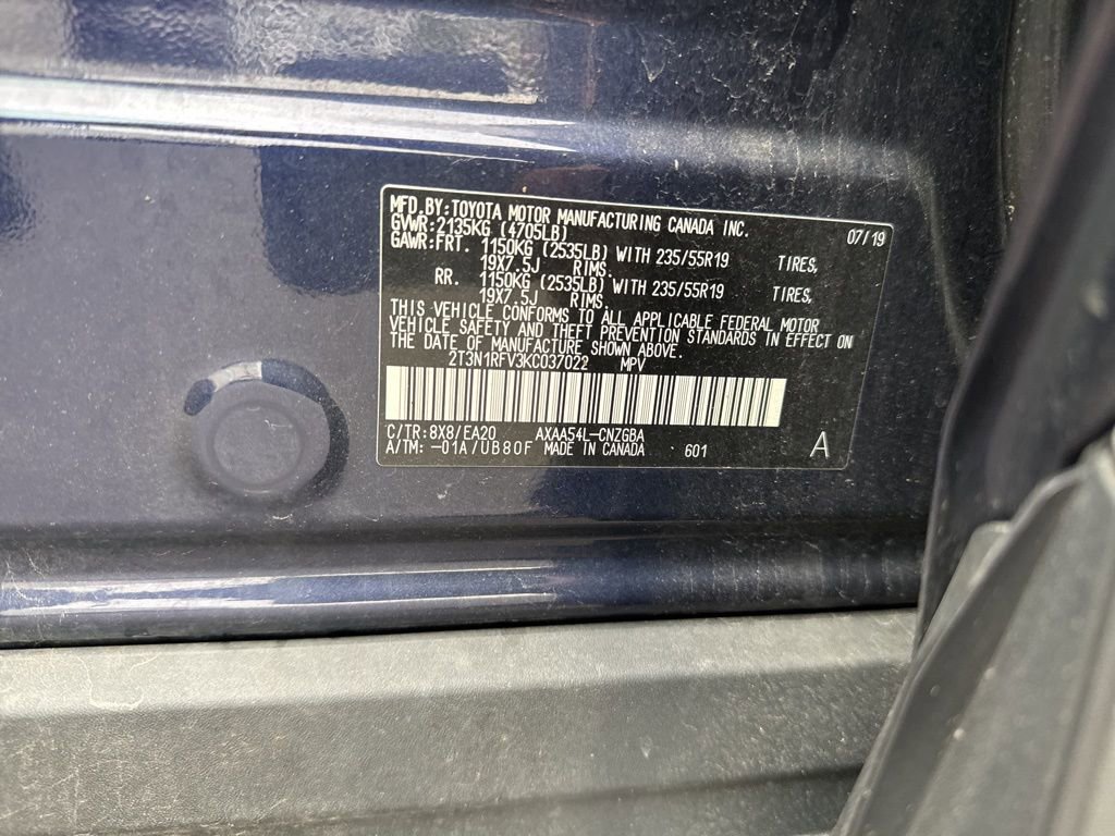 Used 2019 Toyota RAV4 Limited w/ All Weather Liner Package AWD/4WD image 8