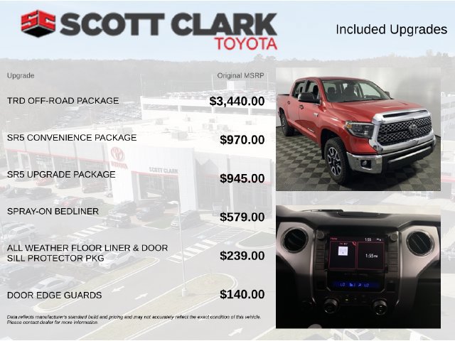 Used 2020 Toyota Tundra SR5 w/ TRD Off-Road Package AWD/4WD image 8