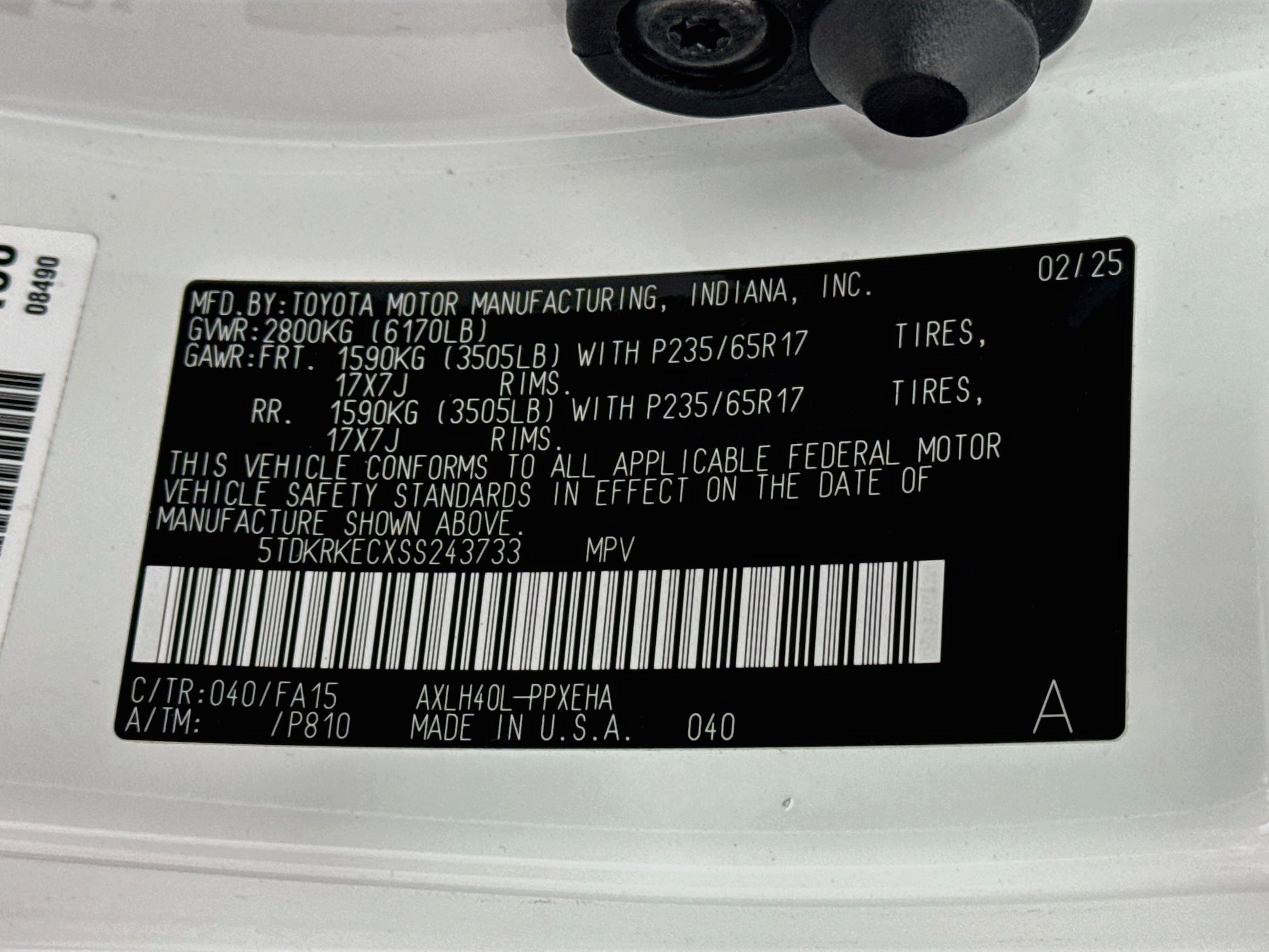 Certified 2025 Toyota Sienna LE FWD image 32