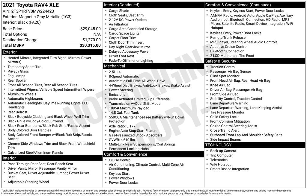 Used 2021 Toyota RAV4 XLE AWD/4WD image 26