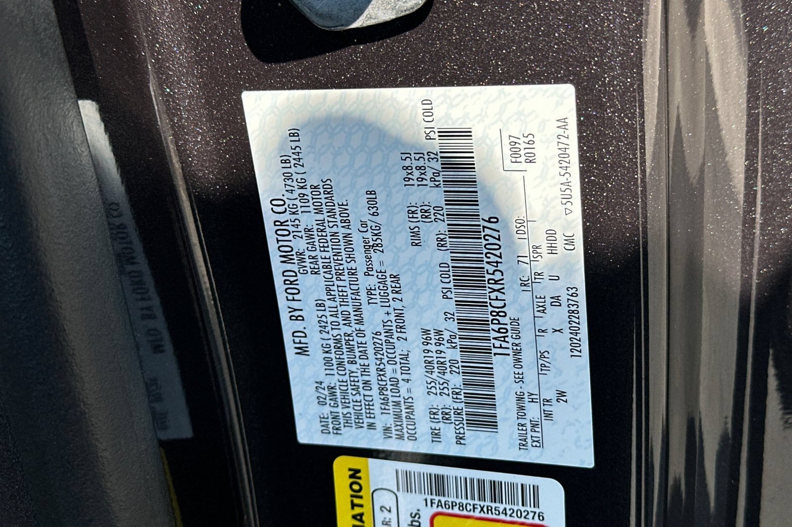 Certified 2024 Ford Mustang GT RWD image 28