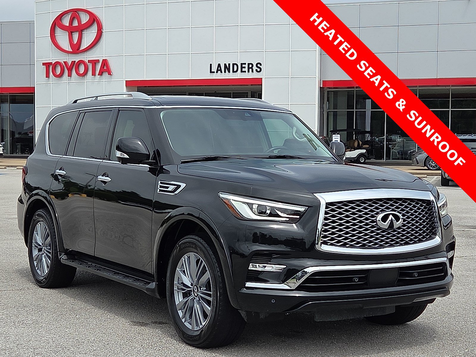 Used 2023 INFINITI QX80 Luxe w/ Cargo Package AWD/4WD video 1