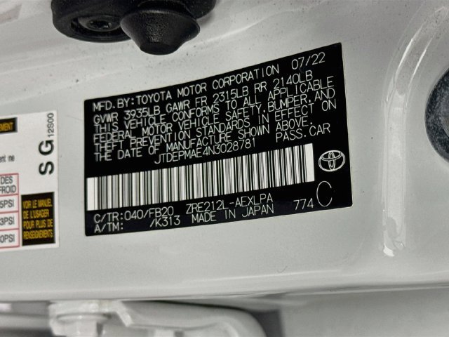 Certified 2022 Toyota Corolla LE w/ Carpet Mat Package (TMS) FWD image 31