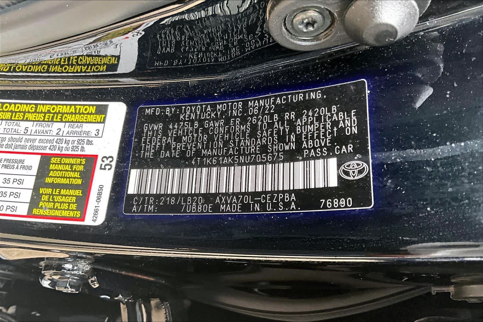 Used 2022 Toyota Camry XSE FWD image 28