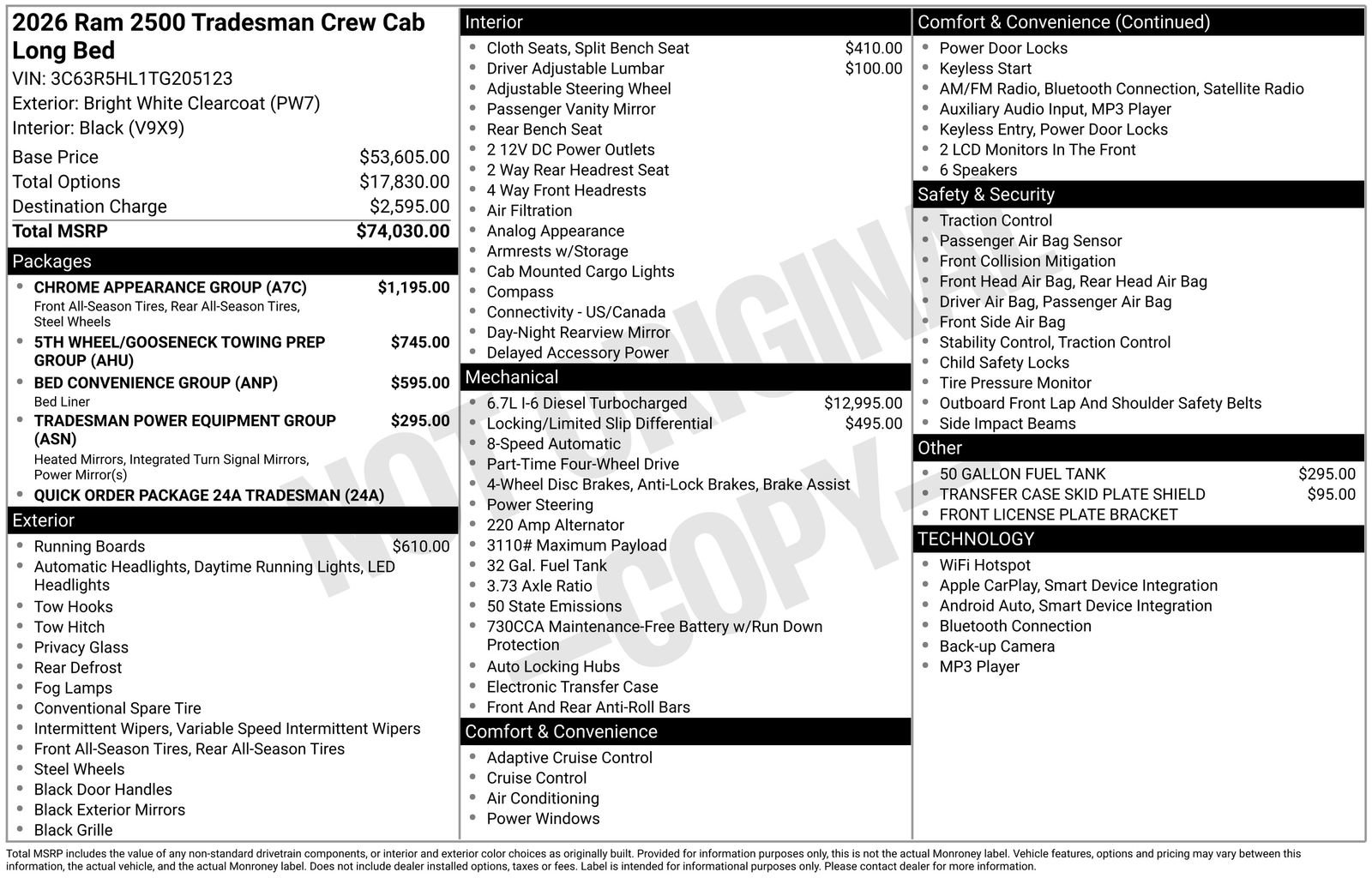 New 2026 RAM 2500 Tradesman w/ Chrome Appearance Group image 29