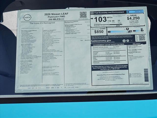 New 2026 Nissan Leaf Platinum+ w/ Cargo Package (Platinum+) image 15