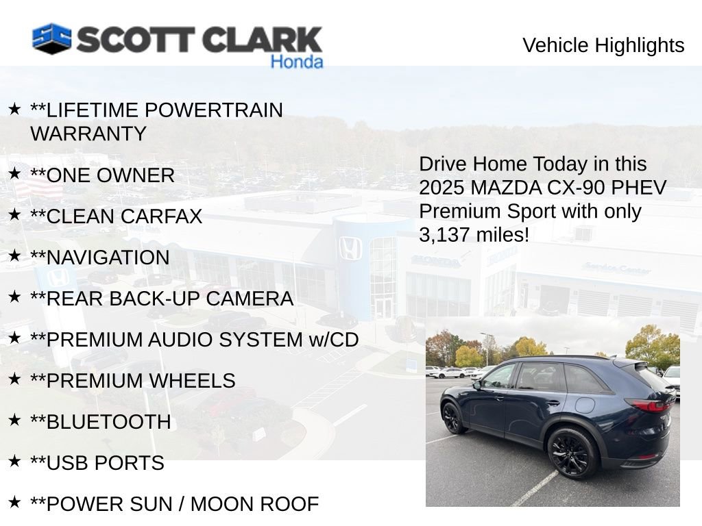 Used 2025 MAZDA CX-90 Plug-In Hybrid w/Premium Sport image 11