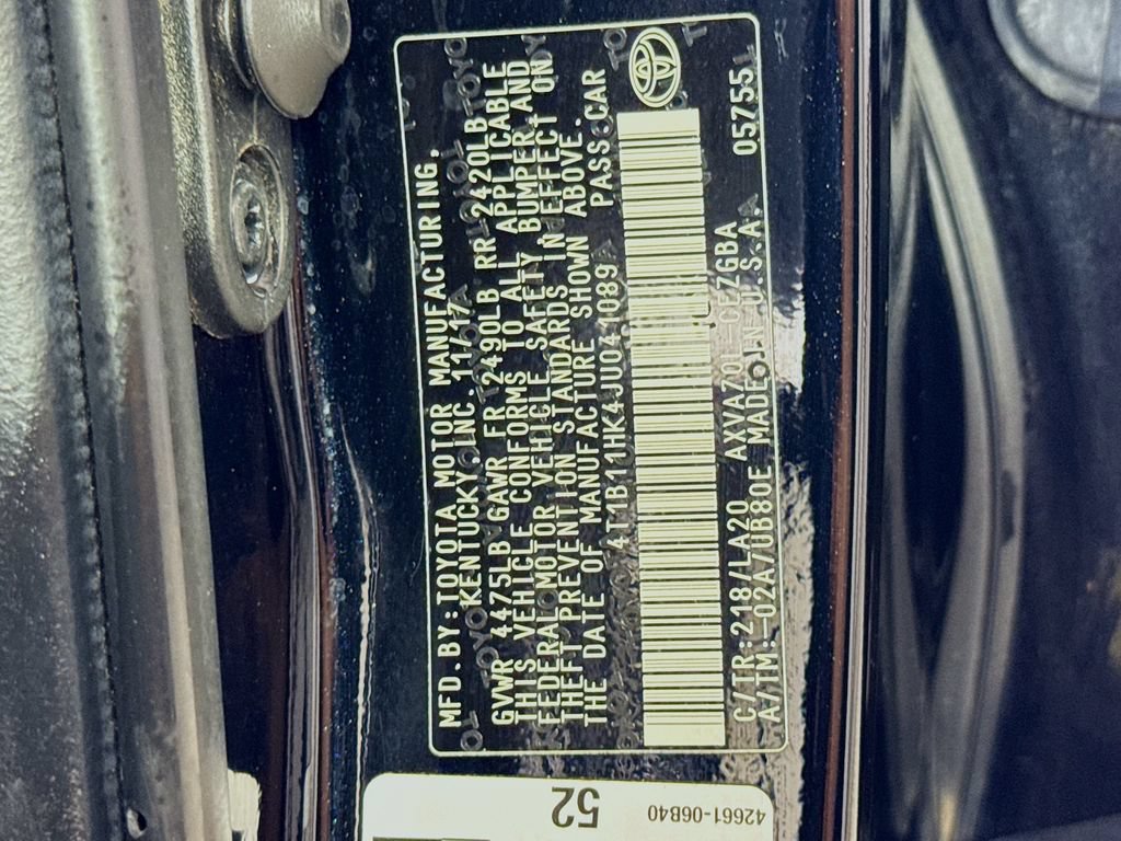 Used 2018 Toyota Camry XLE w/ Audio Package FWD image 42