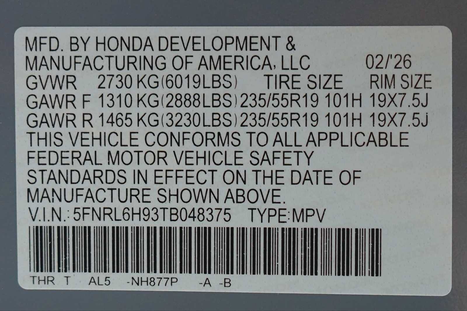 Certified 2026 Honda Odyssey Elite image 30