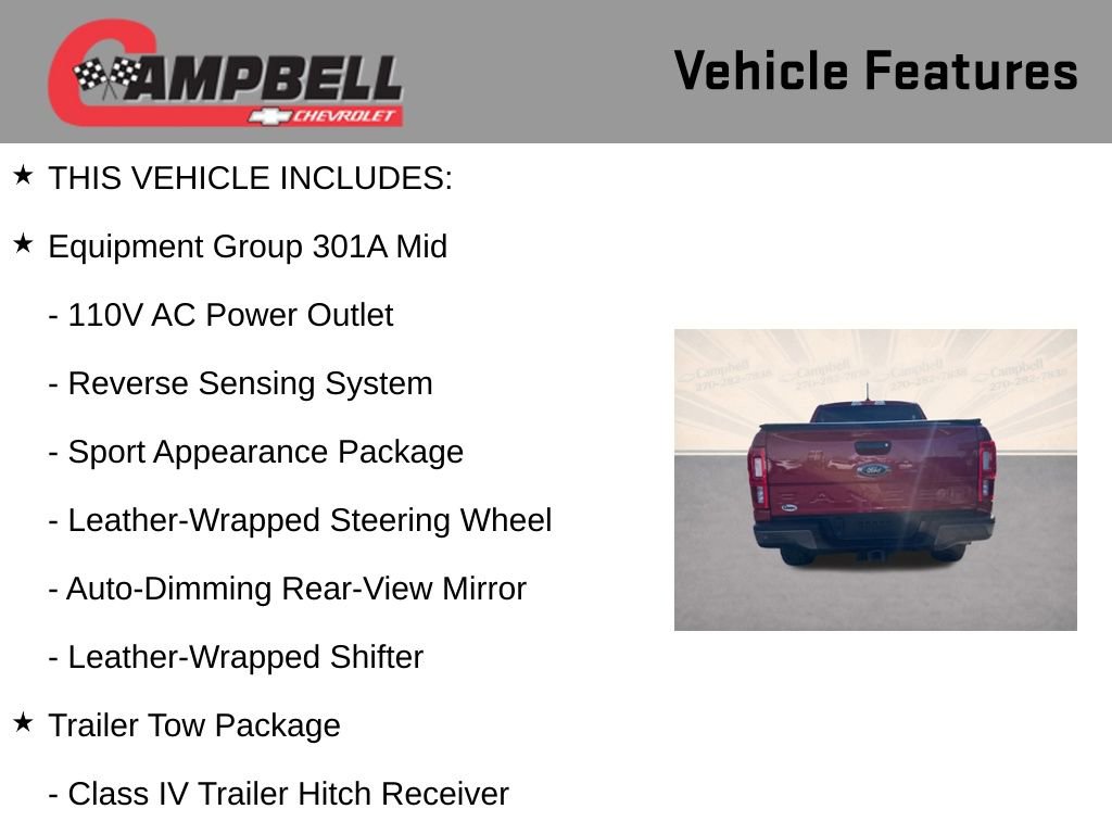 Used 2021 Ford Ranger XLT w/ Equipment Group 301A Mid image 5