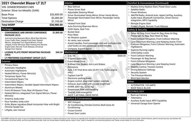 Used 2021 Chevrolet Blazer LT FWD image 6