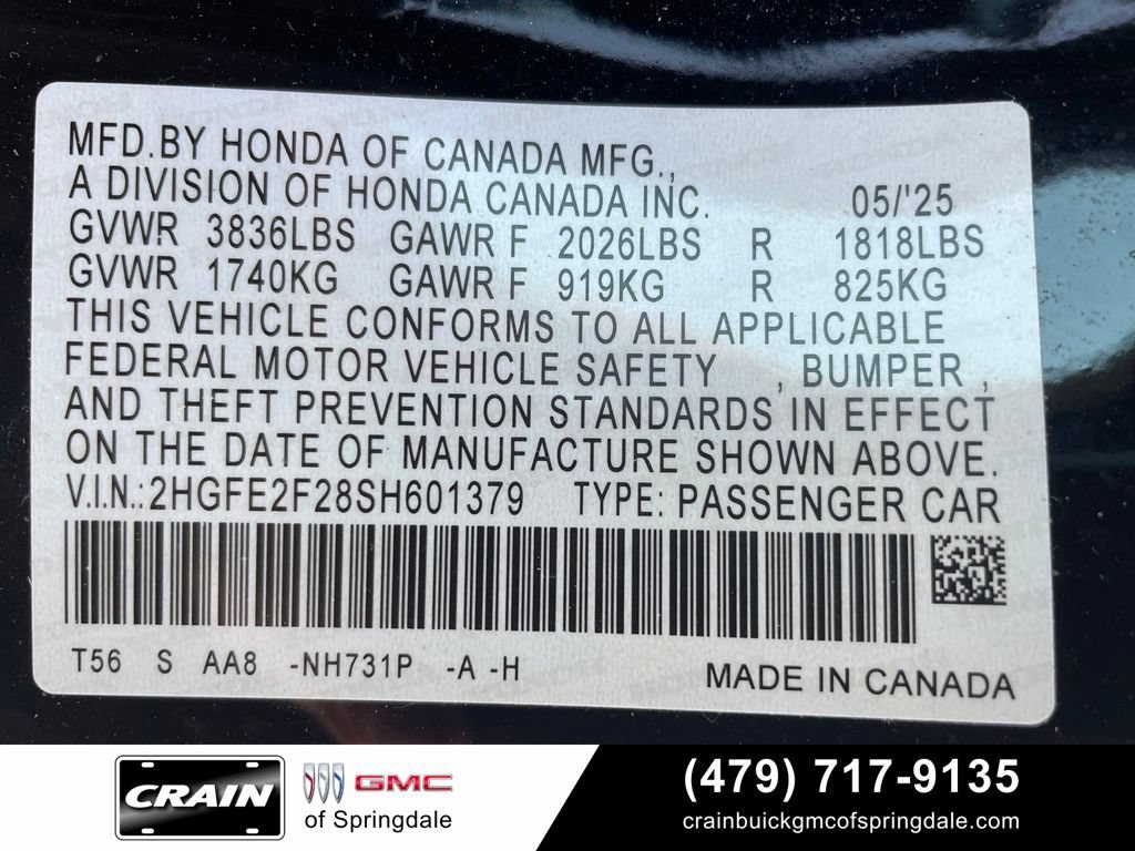 Used 2025 Honda Civic LX image 31