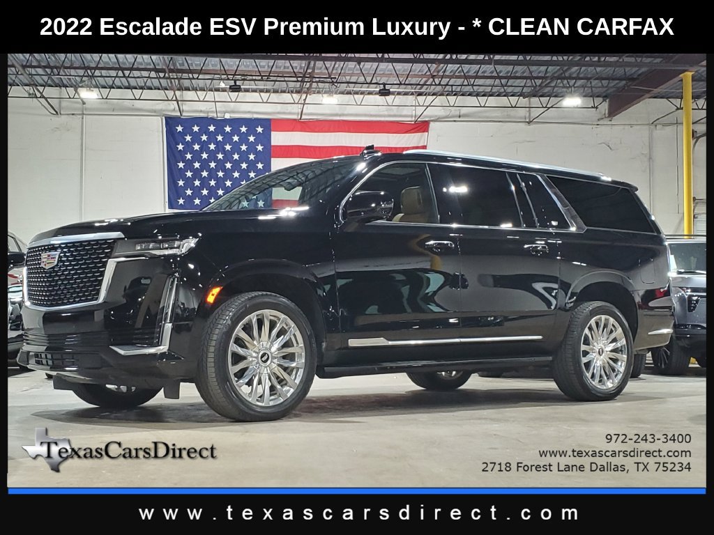 Used 2022 Cadillac Escalade ESV Premium Luxury AWD/4WD 360° Tour