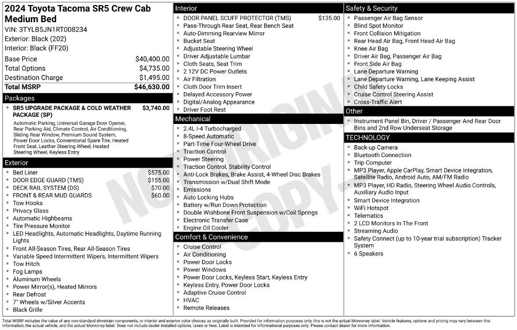 Used 2024 Toyota Tacoma SR5 AWD/4WD image 29