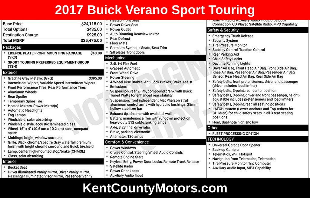 Used 2017 Buick Verano Sport Touring image 1
