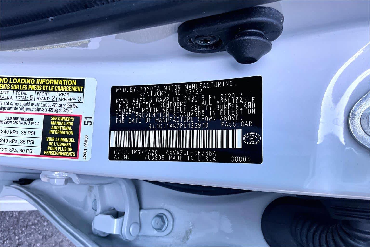 Certified 2023 Toyota Camry LE FWD image 34