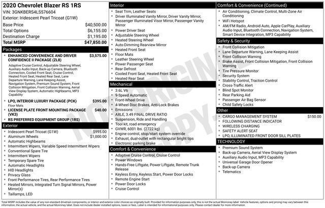 Used 2020 Chevrolet Blazer RS image 40