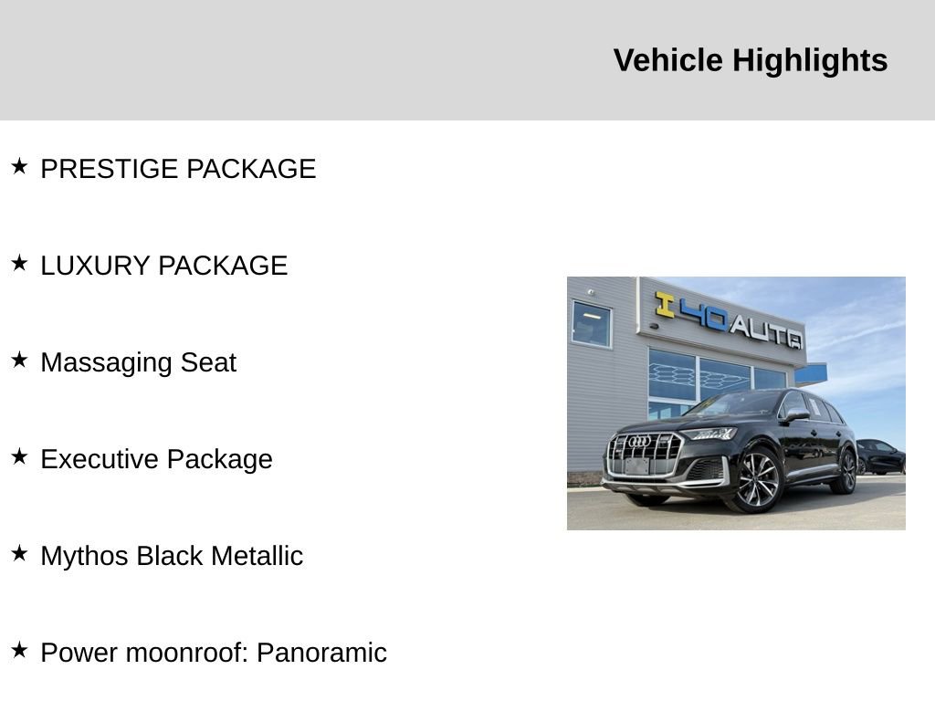 Used 2023 Audi SQ7 Prestige w/ Prestige Package image 2