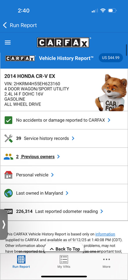 Used 2014 Honda CR-V EX image 14