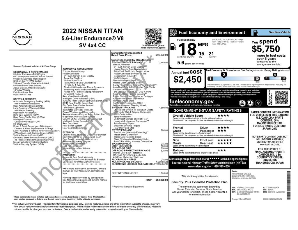 Used 2022 Nissan Titan SV w/ SV Convenience Package image 44