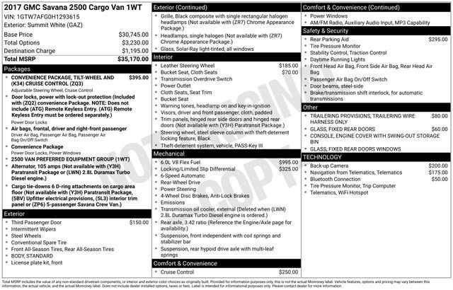 Used 2017 GMC Savana 2500 RWD image 18