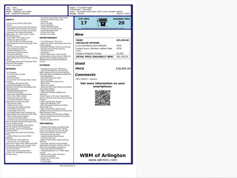 Used 2020 Land Rover Defender 110 S image 49
