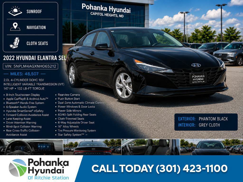 Certified 2022 Hyundai Elantra SEL