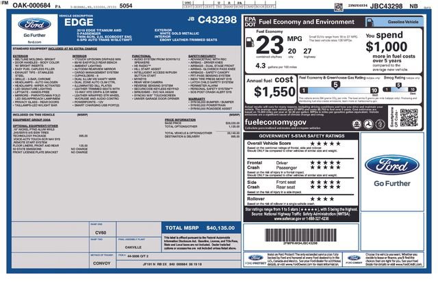 Used 2018 Ford Edge Titanium w/ Technology Package image 32