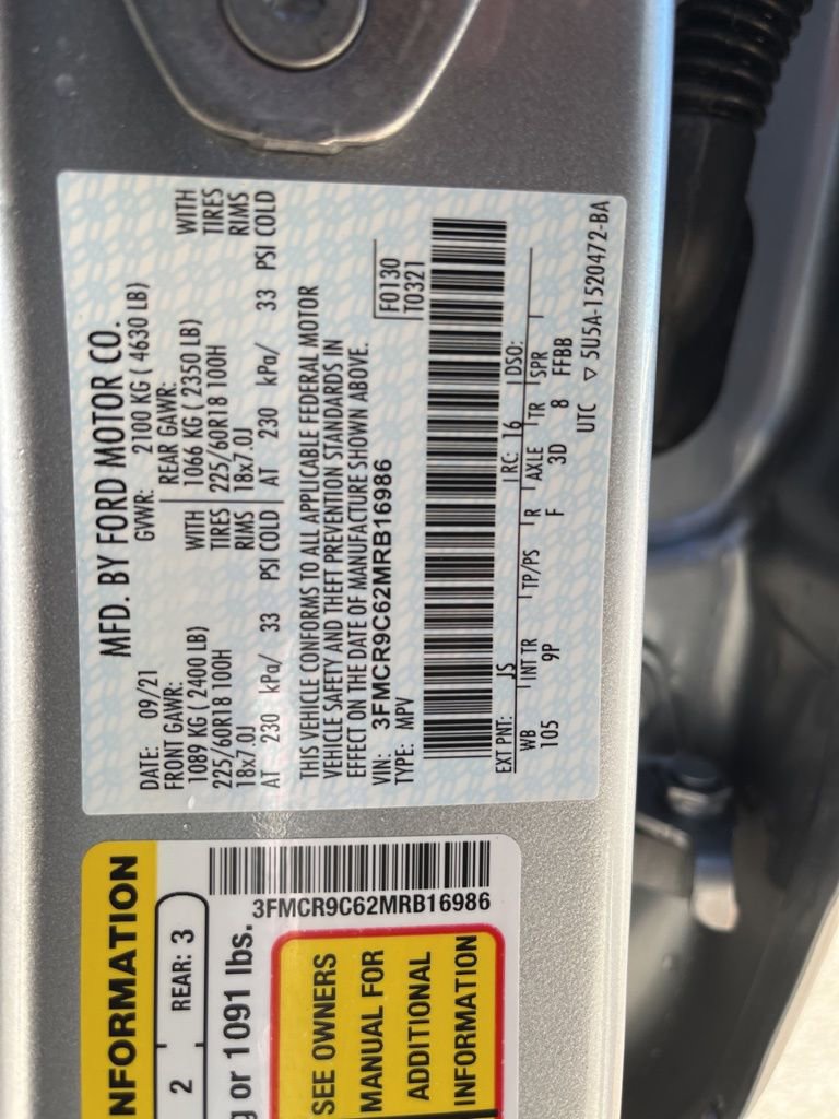 Used 2021 Ford Bronco Sport Outer Banks w/ Outer Banks Package (96D) image 11