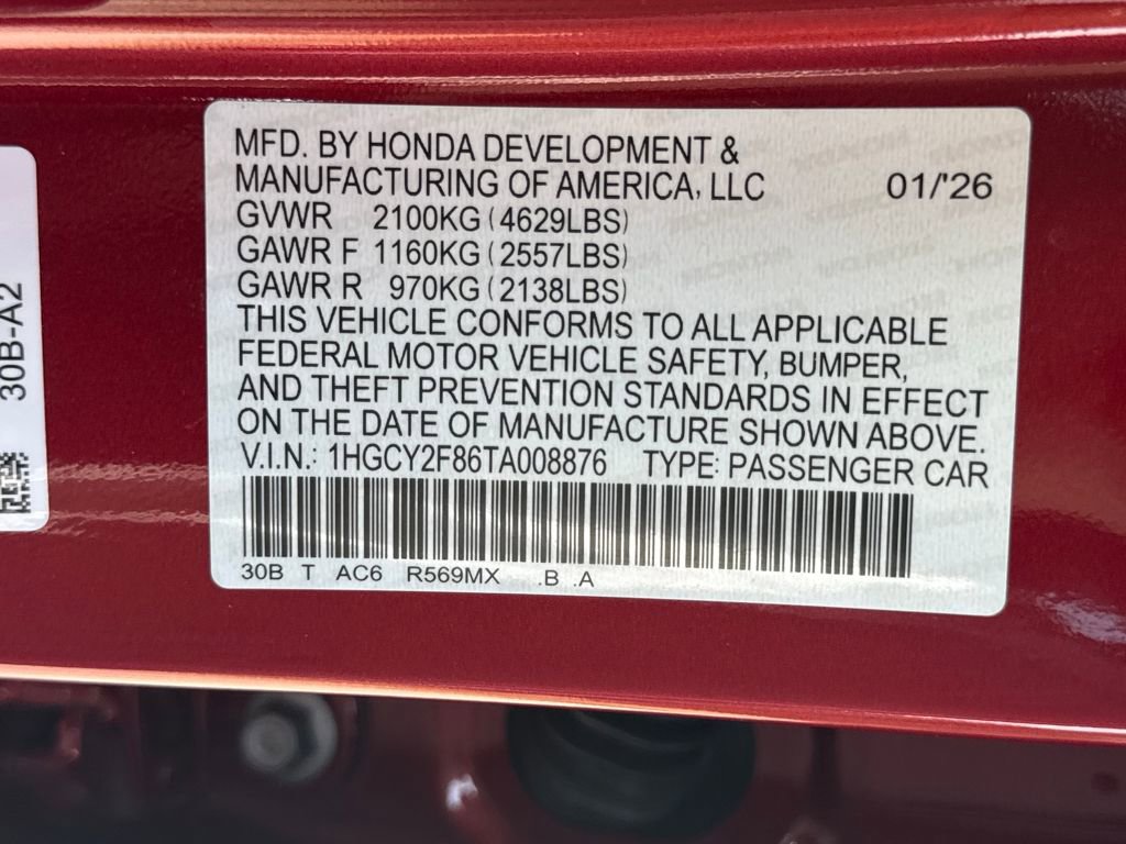 New 2026 Honda Accord Touring image 38