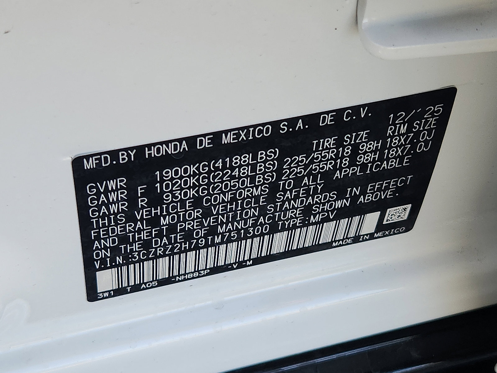 New 2026 Honda HR-V EX-L image 16