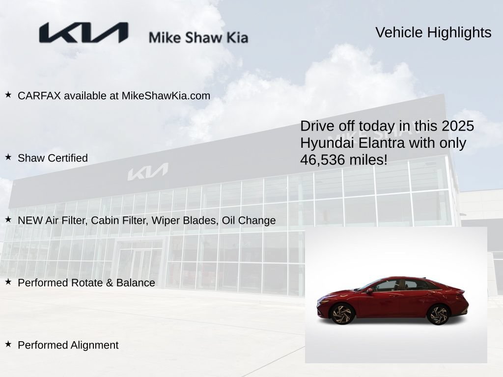 Used 2025 Hyundai Elantra SEL FWD image 8