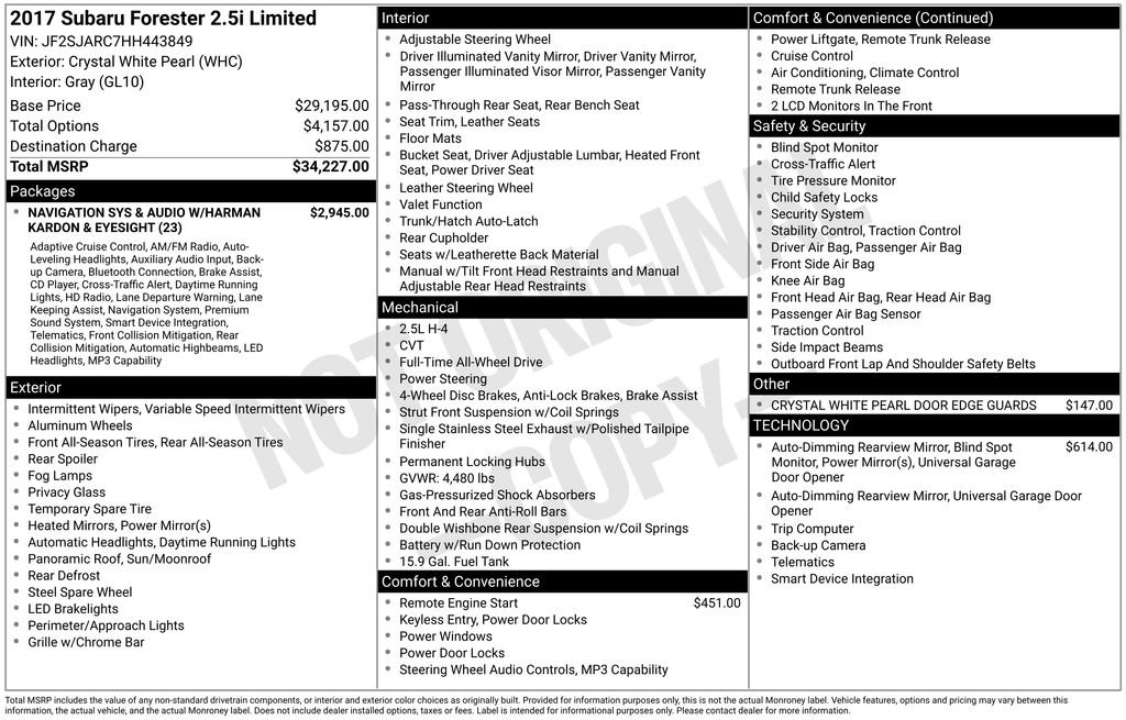 Used 2017 Subaru Forester 2.5i Limited image 7