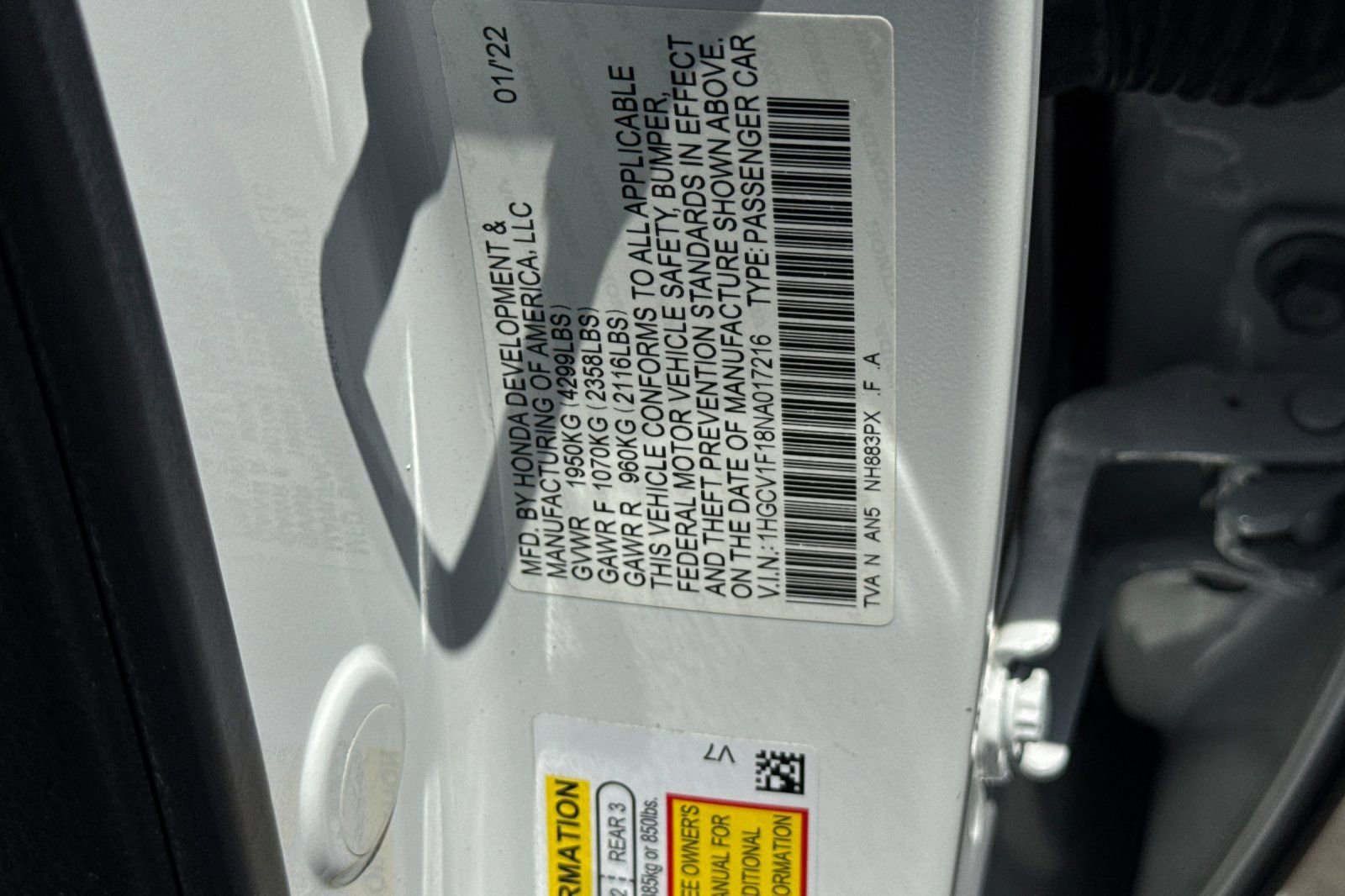 Used 2022 Honda Accord LX image 12