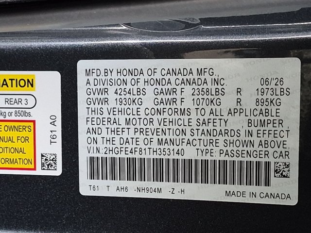 Used 2026 Honda Civic FWD Hybrid Sedan image 24