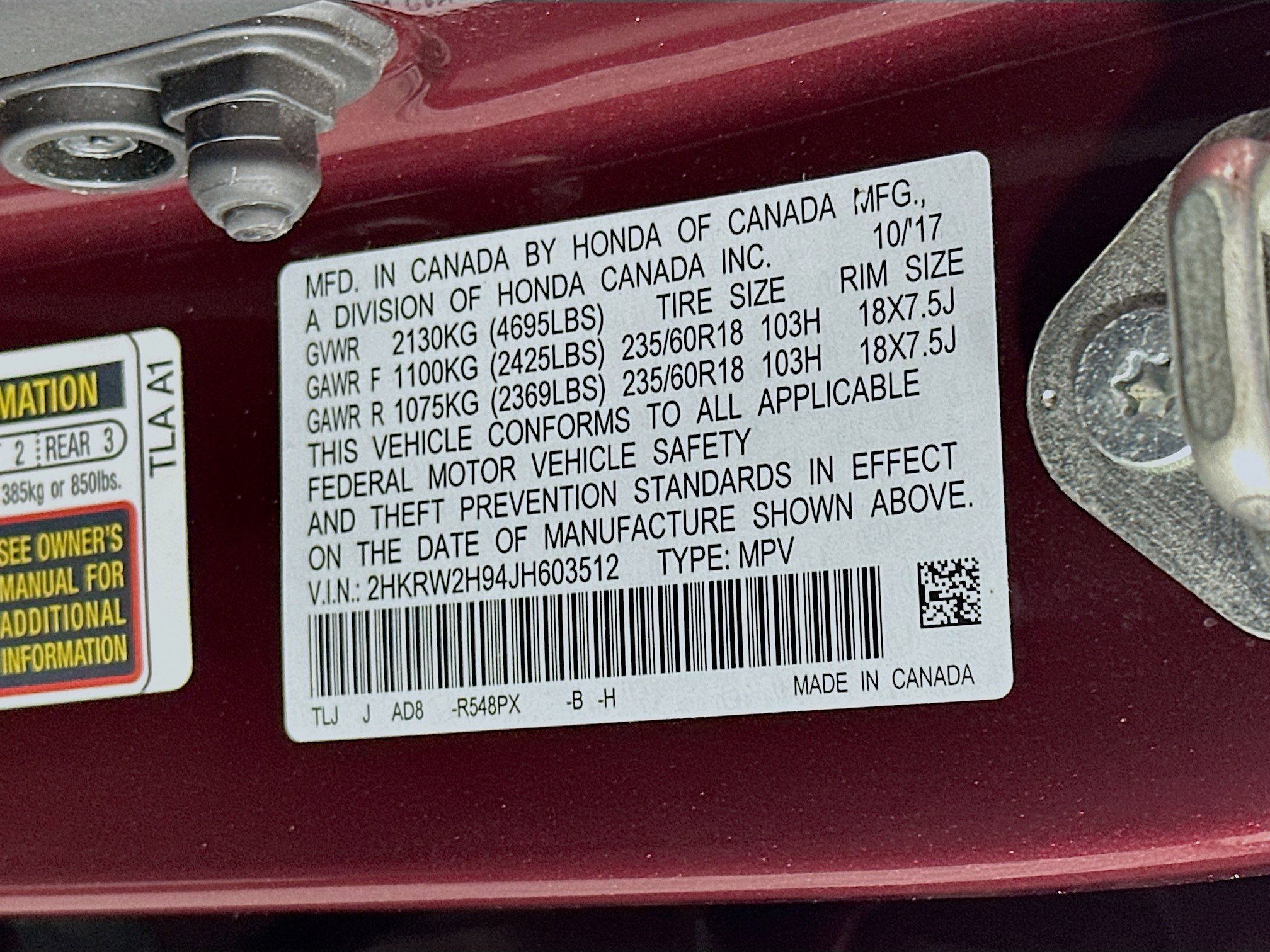 Used 2018 Honda CR-V Touring image 12