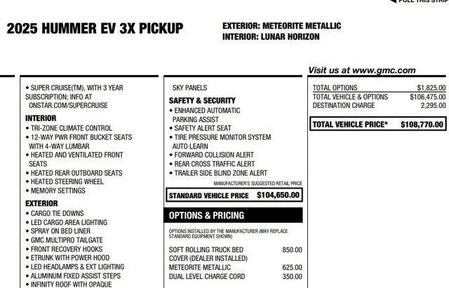 Used 2025 GMC Hummer EV 3X AWD/4WD image 3
