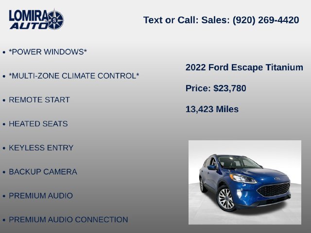 Used 2022 Ford Escape Titanium w/ Class II Trailer Tow Package AWD/4WD image 14