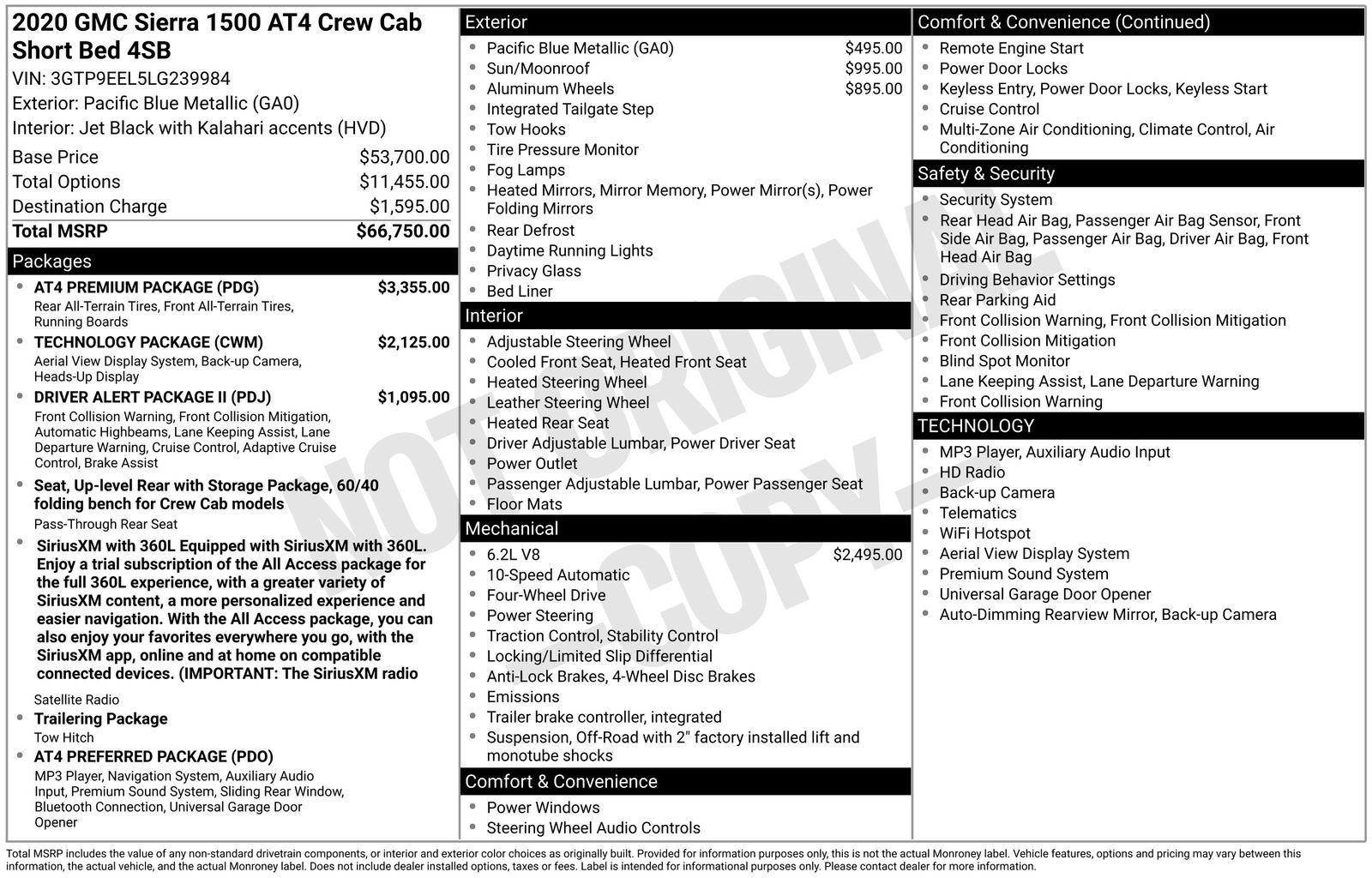 Used 2020 GMC Sierra 1500 AT4 w/ AT4 Premium Package AWD/4WD image 28
