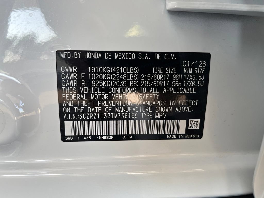 Certified 2026 Honda HR-V LX image 10