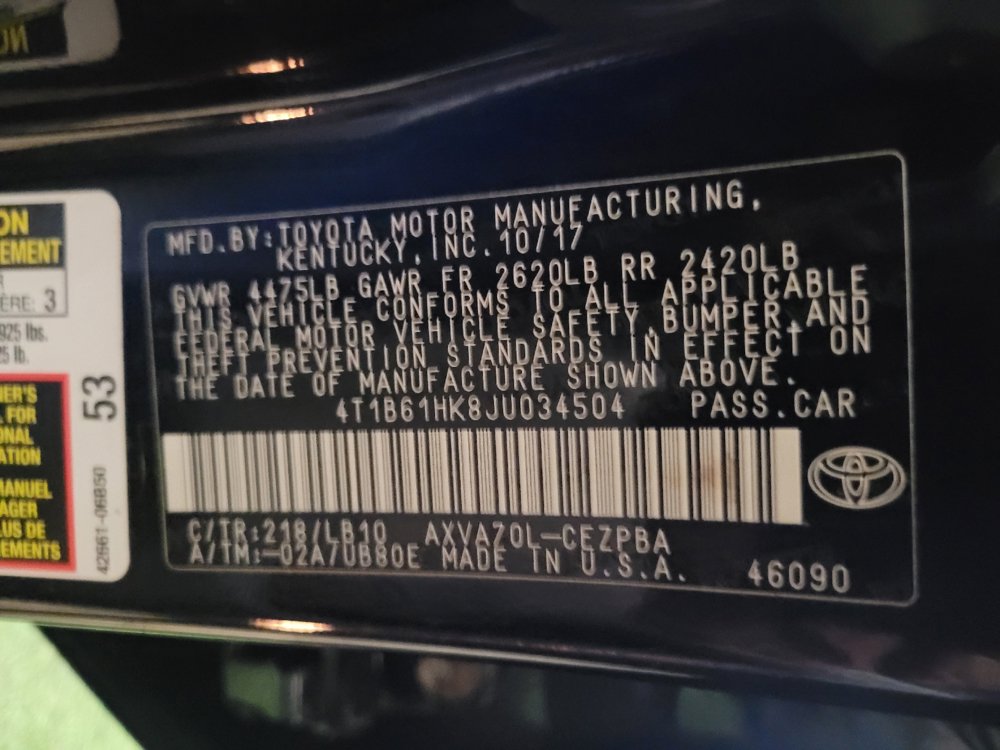 Used 2018 Toyota Camry XSE w/ Audio Package FWD image 33