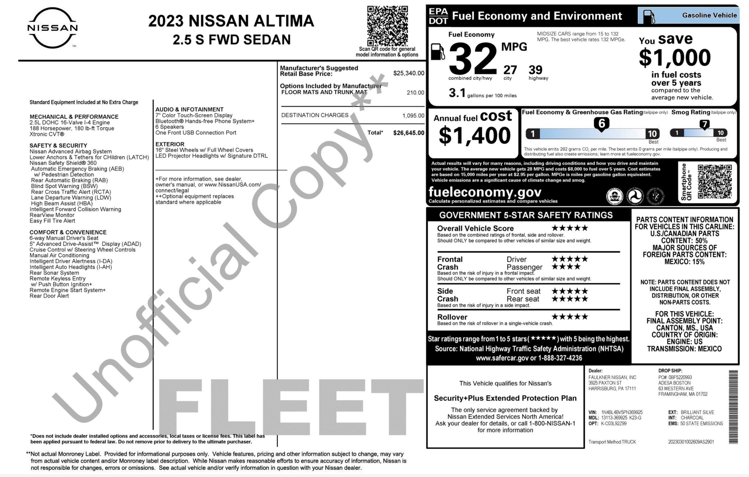 Used 2023 Nissan Altima 2.5 S FWD image 2