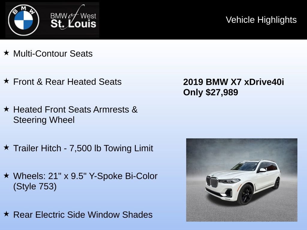 Used 2019 BMW X7 xDrive40i w/ Premium Package image 31