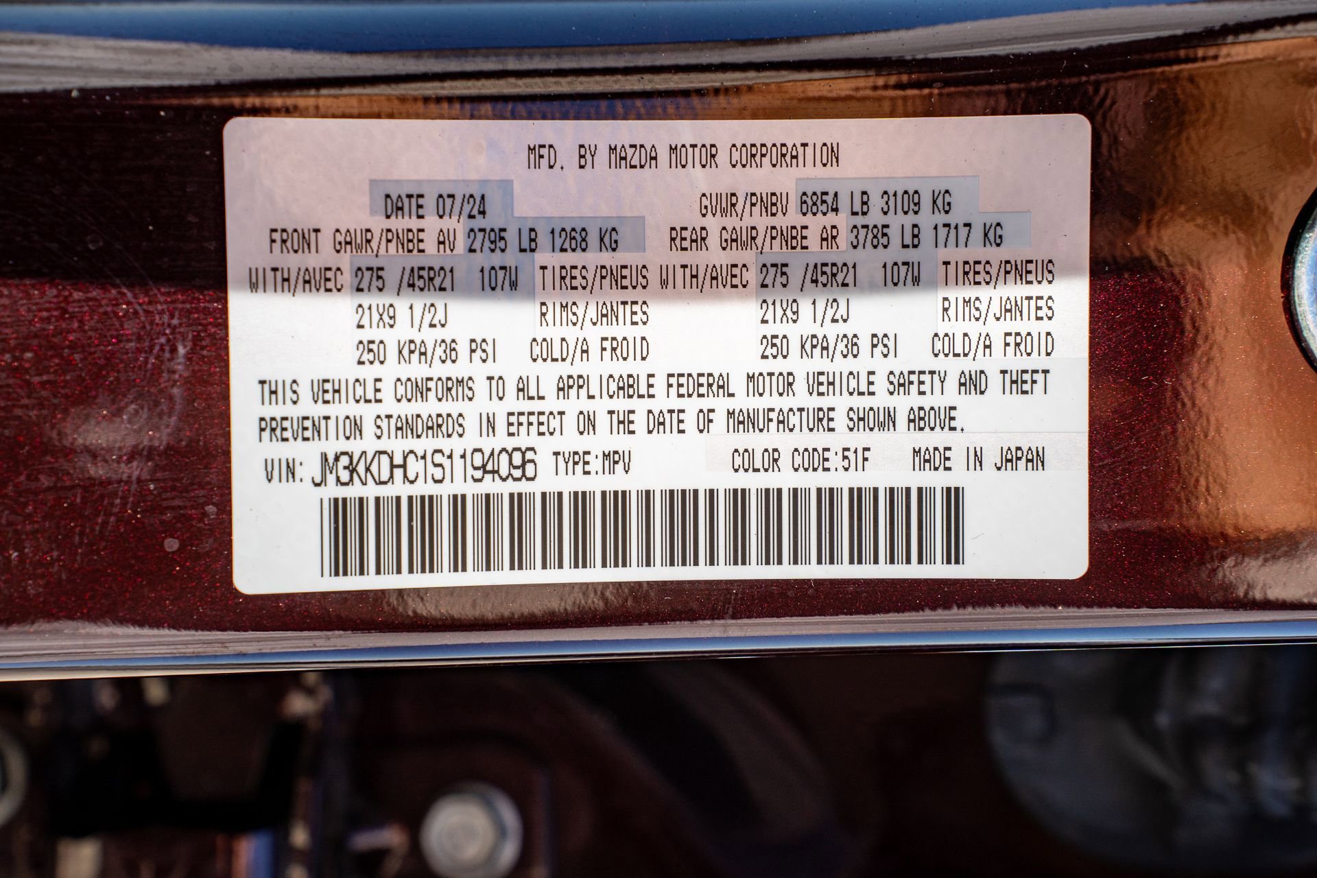 Used 2025 MAZDA CX-90 3.3 Turbo S w/ Premium Package image 40