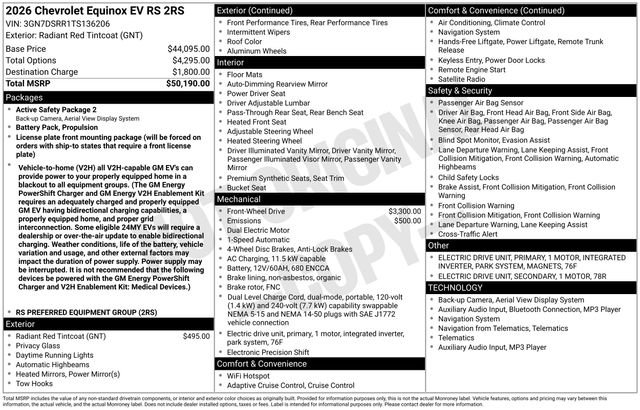 New 2026 Chevrolet Equinox EV RS image 42