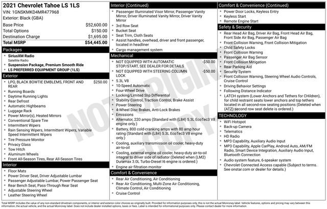 Used 2021 Chevrolet Tahoe LS AWD/4WD image 28